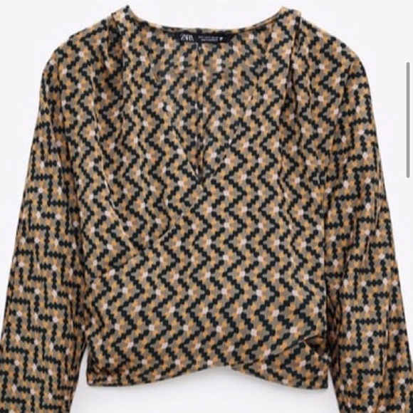 ZARA geometric ladies top size L - Picture 5 of 7